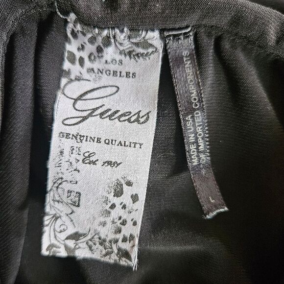 GUESS Strapless Black Sheath Jumpsuit Women’s Classic Cocktail One-Piece Large - Picture 2 of 7